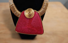 Load image into Gallery viewer, Wire Wrapped Pendant Necklace - Red