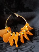 Load image into Gallery viewer, Abstract Leaf Hoop Earrings