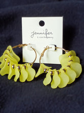 Load image into Gallery viewer, Abstract Leaf Hoop Earrings