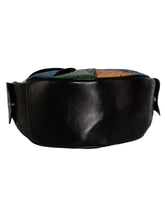 Load image into Gallery viewer, Black Faux Ostrich Emblem Handbag