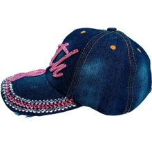 Load image into Gallery viewer, Blue Denim Hat Faith and Pink Ribbon - Seller Special