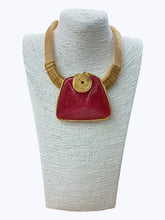 Load image into Gallery viewer, Wire Wrapped Pendant Necklace - Red