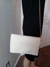 Load image into Gallery viewer, White Faux Fur Clutch - Annette Lorraine Accessory Boutique LLC