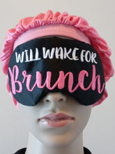 Load image into Gallery viewer, Will Wake For Brunch Sleep Mask - Annette Lorraine Accessory Boutique LLC