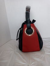 Load image into Gallery viewer, Diophy - Red and Black Faux Leather Two Tone Handbag - Annette Lorraine Accessory Boutique LLC