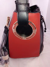Load image into Gallery viewer, Diophy - Red and Black Faux Leather Two Tone Handbag - Annette Lorraine Accessory Boutique LLC