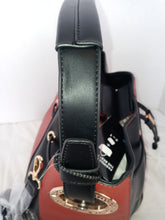 Load image into Gallery viewer, Diophy - Red and Black Faux Leather Two Tone Handbag - Annette Lorraine Accessory Boutique LLC