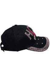 Load image into Gallery viewer, Black Hat with Pink Ribbon Hope