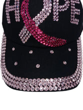 Load image into Gallery viewer, Black Hat with Pink Ribbon Hope
