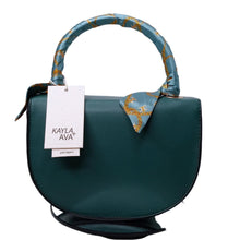 Load image into Gallery viewer, Fashion Faux Leather Handbag with Scarf Handle