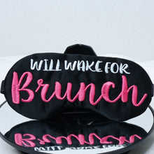 Load image into Gallery viewer, Will Wake For Brunch Sleep Mask