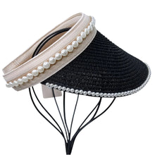 Load image into Gallery viewer, Pearl Straw Visor Hat - Live #45