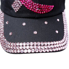 Load image into Gallery viewer, Black Hat with Pink Ribbon Hope