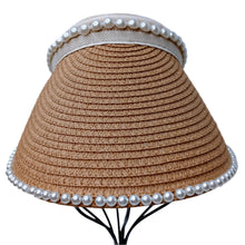 Load image into Gallery viewer, Pearl Straw Visor Hat - Live #45
