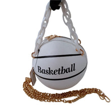 Load image into Gallery viewer, Fashion Faux Leather Basketball Clutch with Thick Chain Handles