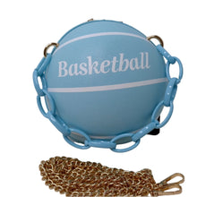 Load image into Gallery viewer, Fashion Faux Leather Basketball Clutch with Thick Chain Handles