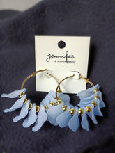 Load image into Gallery viewer, Abstract Leaf Hoop Earrings
