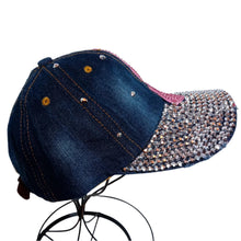 Load image into Gallery viewer, Denim Hat Pink Ribbon
