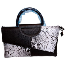 Load image into Gallery viewer, Leather Clutch with Embossed Croc Print
