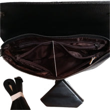 Load image into Gallery viewer, Leather Clutch with Embossed Croc Print
