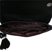 Load image into Gallery viewer, Leather Clutch with Embossed Croc Print
