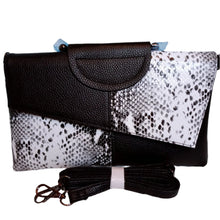Load image into Gallery viewer, Leather Clutch with Embossed Croc Print
