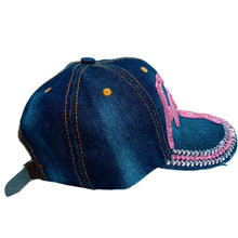 Load image into Gallery viewer, Blue Denim Hat Faith and Pink Ribbon - Seller Special
