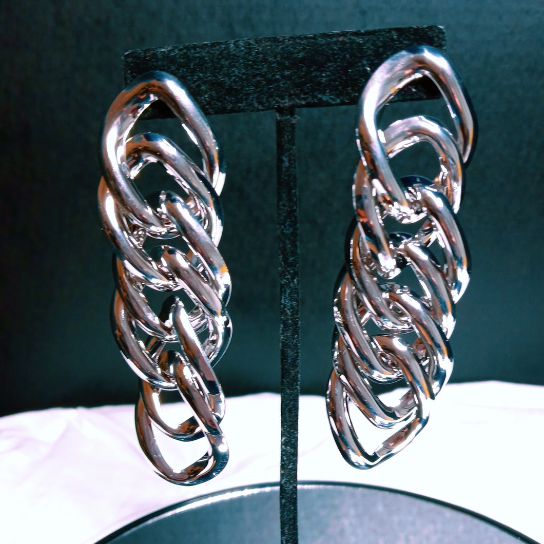 Silver Link Earrings