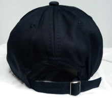Load image into Gallery viewer, Black Denim Hat Faith Silver Stones Cross
