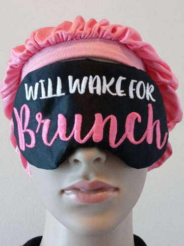 Will Wake For Brunch Sleep Mask - Annette Lorraine Accessory Boutique LLC