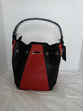 Load image into Gallery viewer, Diophy - Red and Black Faux Leather Two Tone Handbag - Annette Lorraine Accessory Boutique LLC
