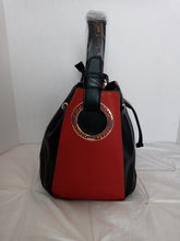 Load image into Gallery viewer, Diophy - Red and Black Faux Leather Two Tone Handbag - Annette Lorraine Accessory Boutique LLC
