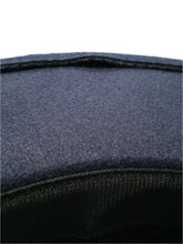 Load image into Gallery viewer, Navy Wool Felt Wide Brim Hat Featuring Rose Gold Chain Link Band - Annette Lorraine Accessory Boutique LLC
