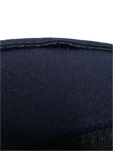 Load image into Gallery viewer, Navy Wool Felt Wide Brim Hat Featuring Rose Gold Chain Link Band - Annette Lorraine Accessory Boutique LLC
