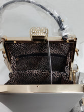 Load image into Gallery viewer, Light Grey Tall Clutch with Jewel

