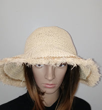 Load image into Gallery viewer, Straw Bucket Summer Hat - Live #22
