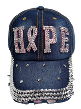 Load image into Gallery viewer, Dark Denim with Ribbon Hope Hat - Live #50
