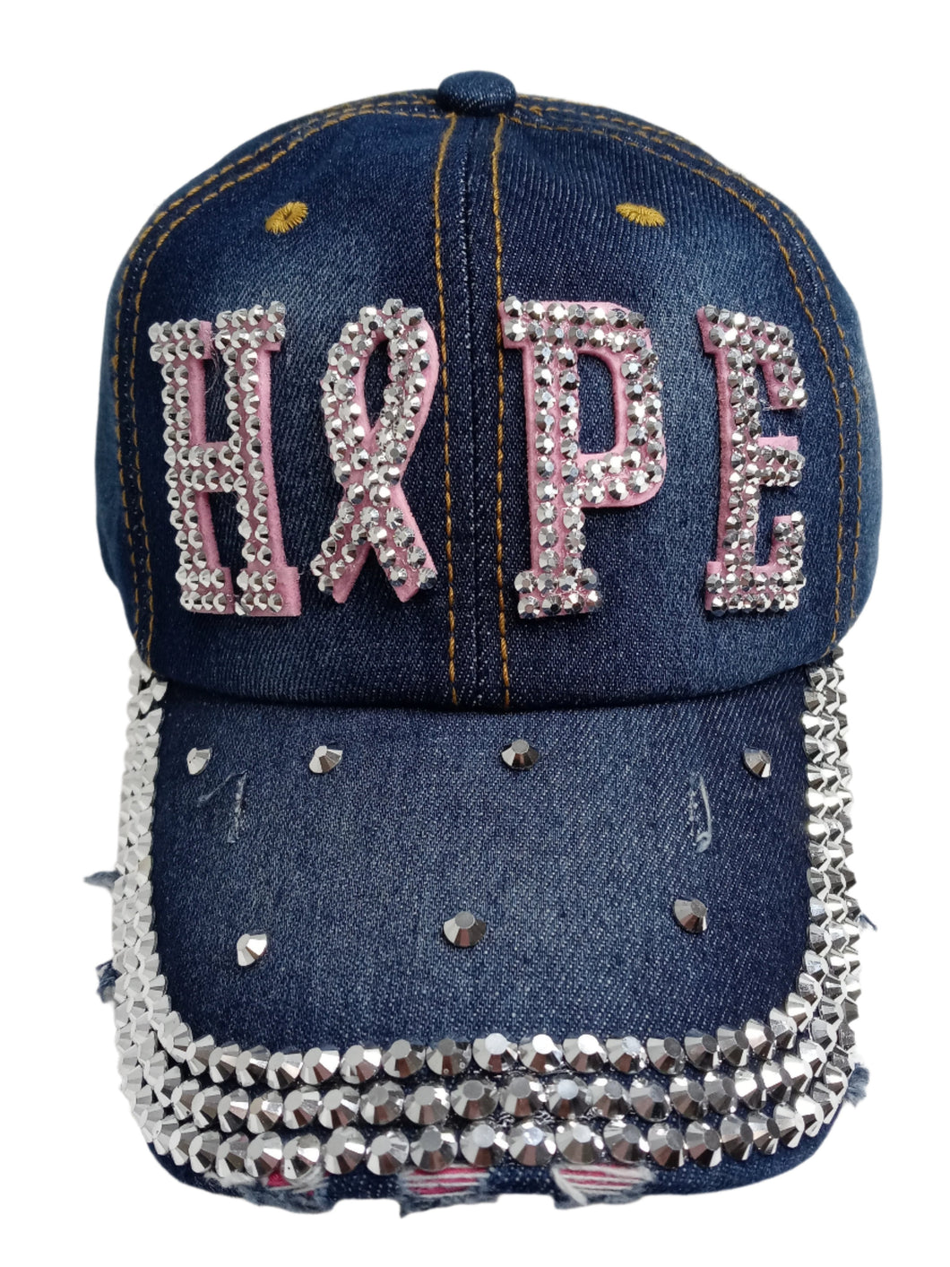 Dark Denim with Ribbon Hope Hat - Live #50