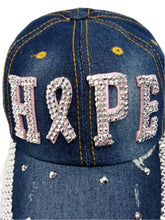 Load image into Gallery viewer, Dark Denim with Ribbon Hope Hat - Live #50
