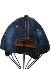Load image into Gallery viewer, Blue Denim Hat Faith Silver Stones Cross - Live #50
