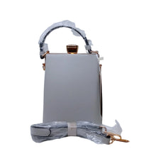 Load image into Gallery viewer, Light Grey Tall Clutch with Jewel
