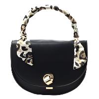 Load image into Gallery viewer, Fashion Faux Leather Handbag with Scarf Handle
